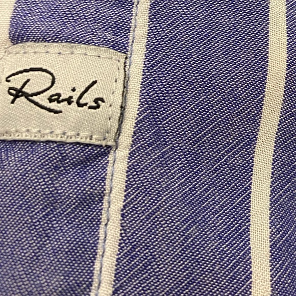 Rails Sadie Ocean Stripe Cold Shoulder Button Up - Picture 2 of 11